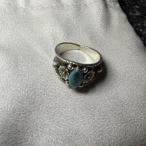 Sterling Silver Turquoise Ring- Authentic stamped